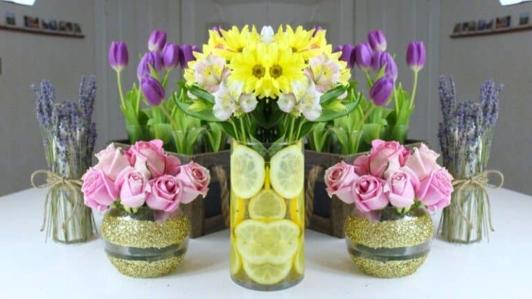 flores en tarros de cristal