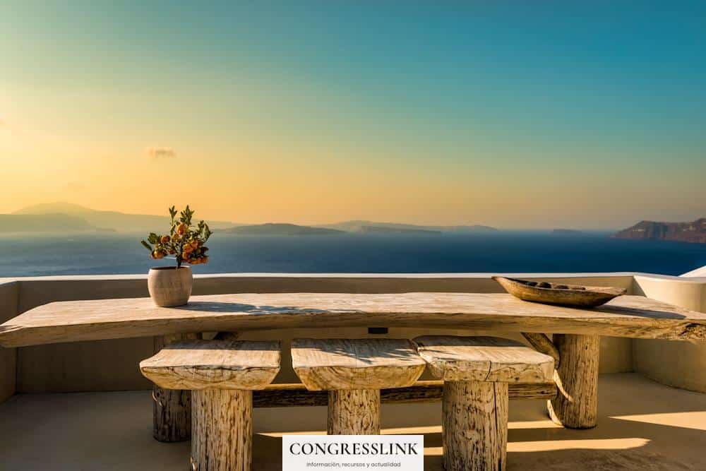 rectangular wood slab table set